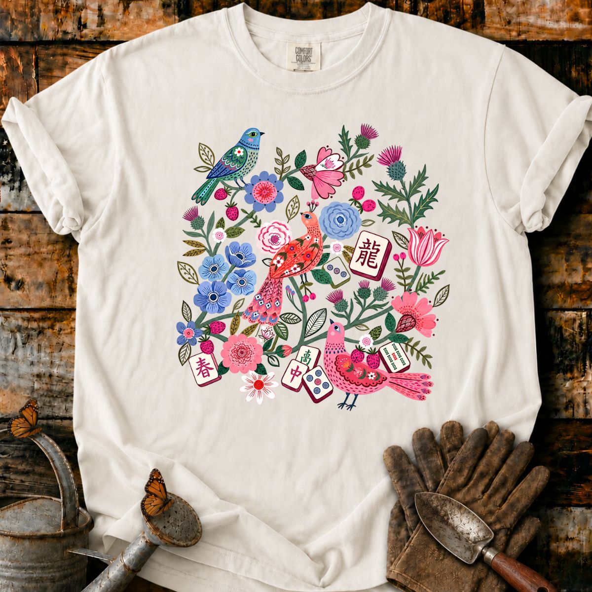 Botanical Mahjong Garden T-Shirt
