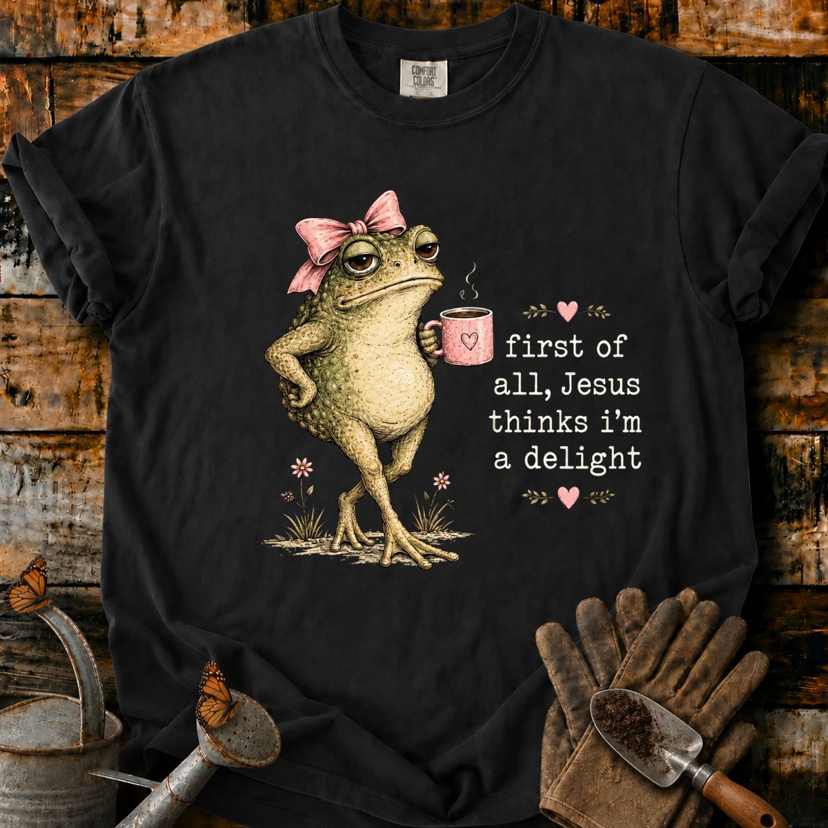 Sassy Toad with Coffee and Joy T-Shirt