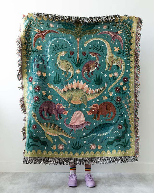 Dinosaur Woven Blanket