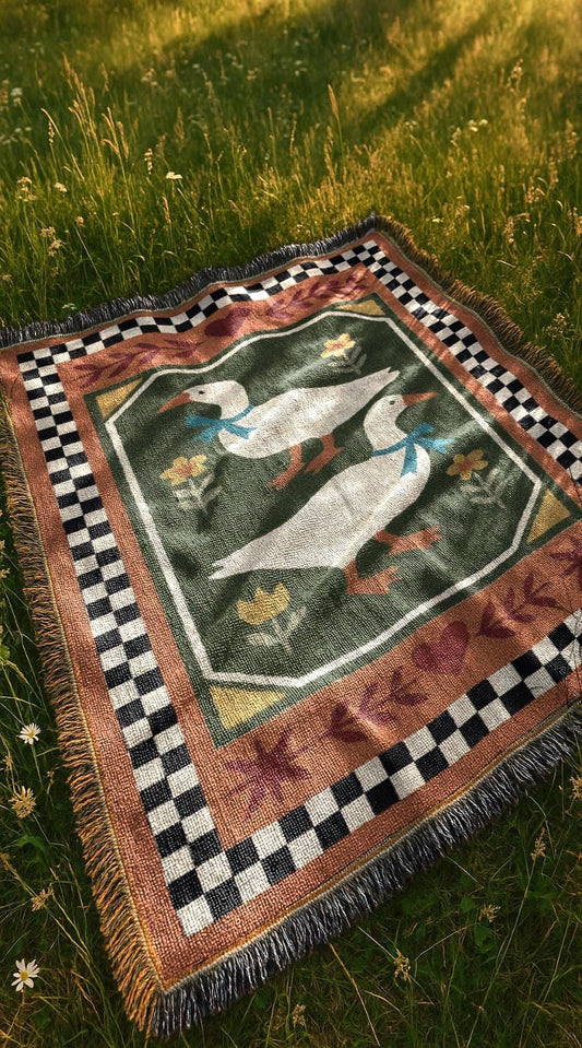 Primitive Goose Farmhouse Throw