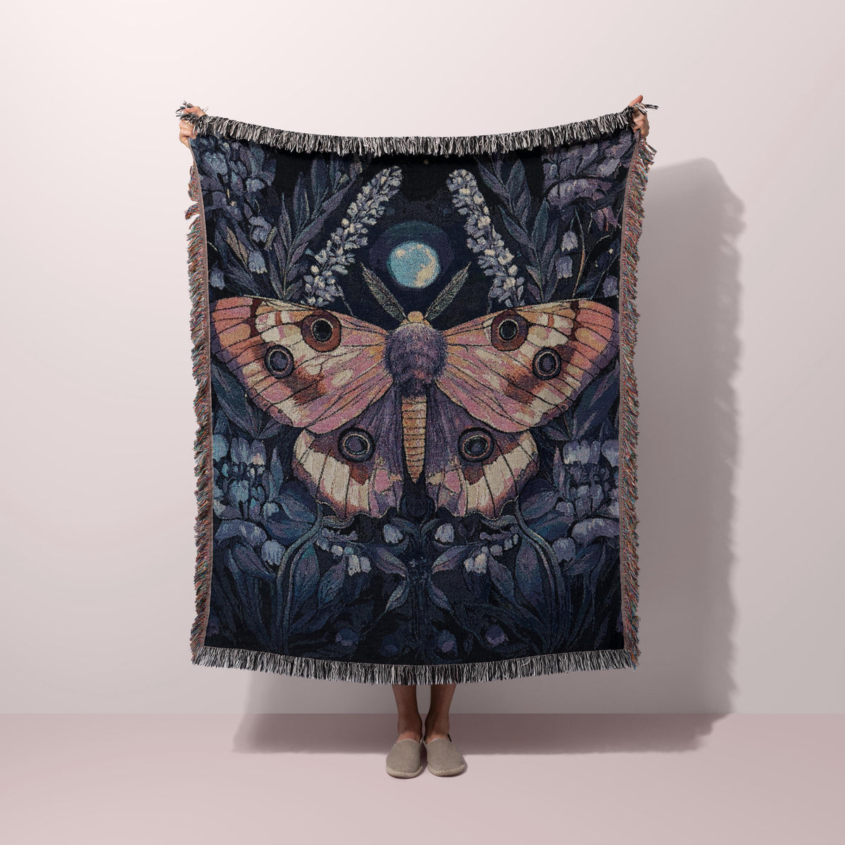 Moon Moth Woven Blanket
