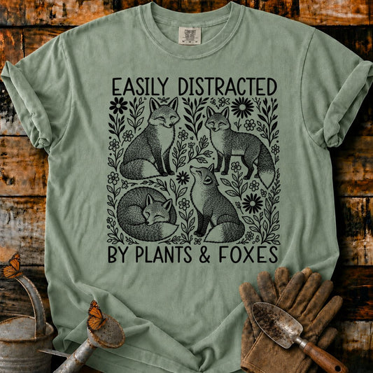 Easily Distracted by Plants & Foxes T-Shirt