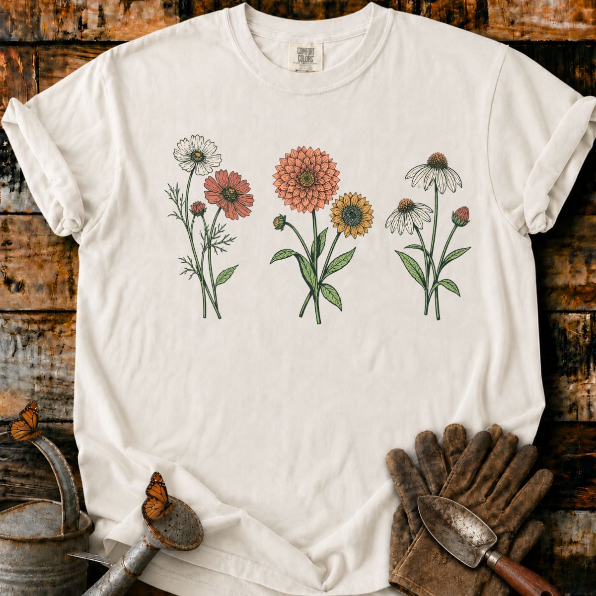 Wildflower Knit Botanical Graphic T-Shirt