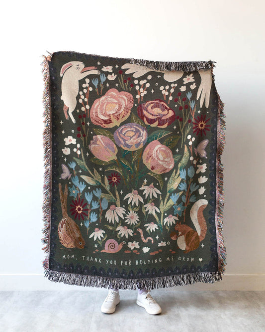 Mother's Day Rose Woven Throw