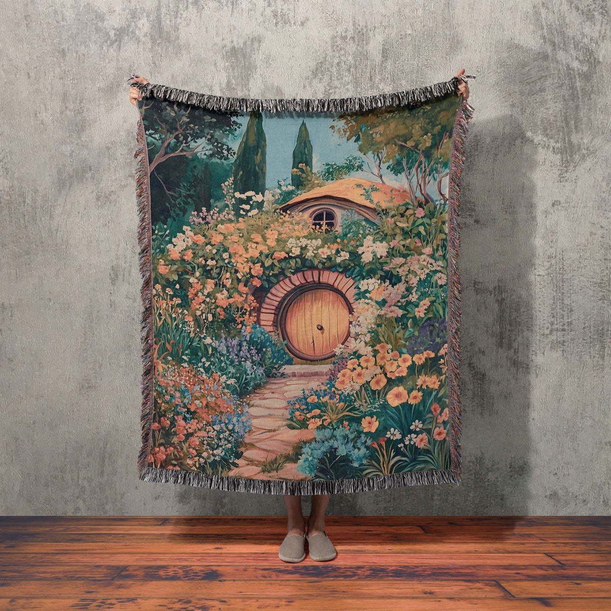 Fairytale Garden Cottage Blanket