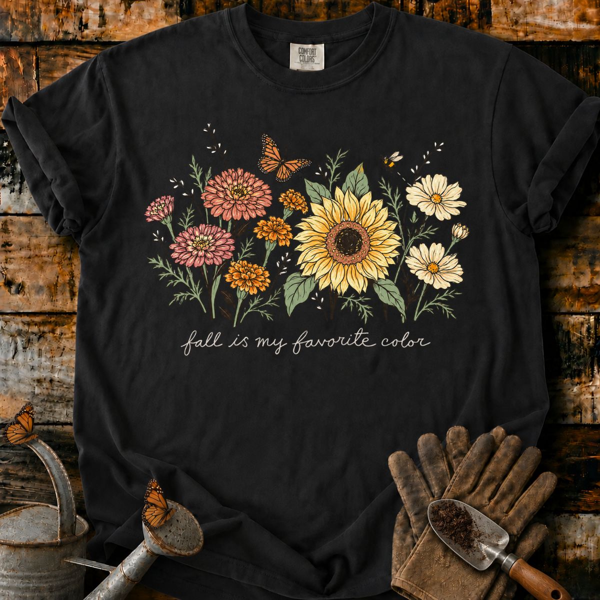 Vintage Autumn Wildflower Bouquet T-Shirt