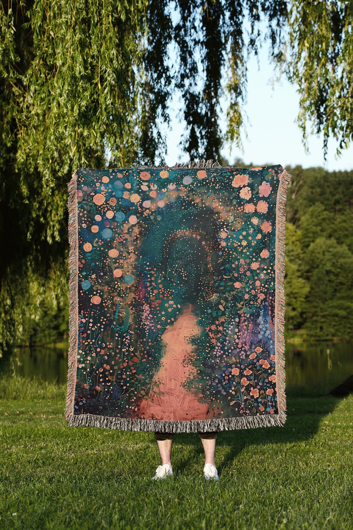 Impressionist Garden Path Blanket