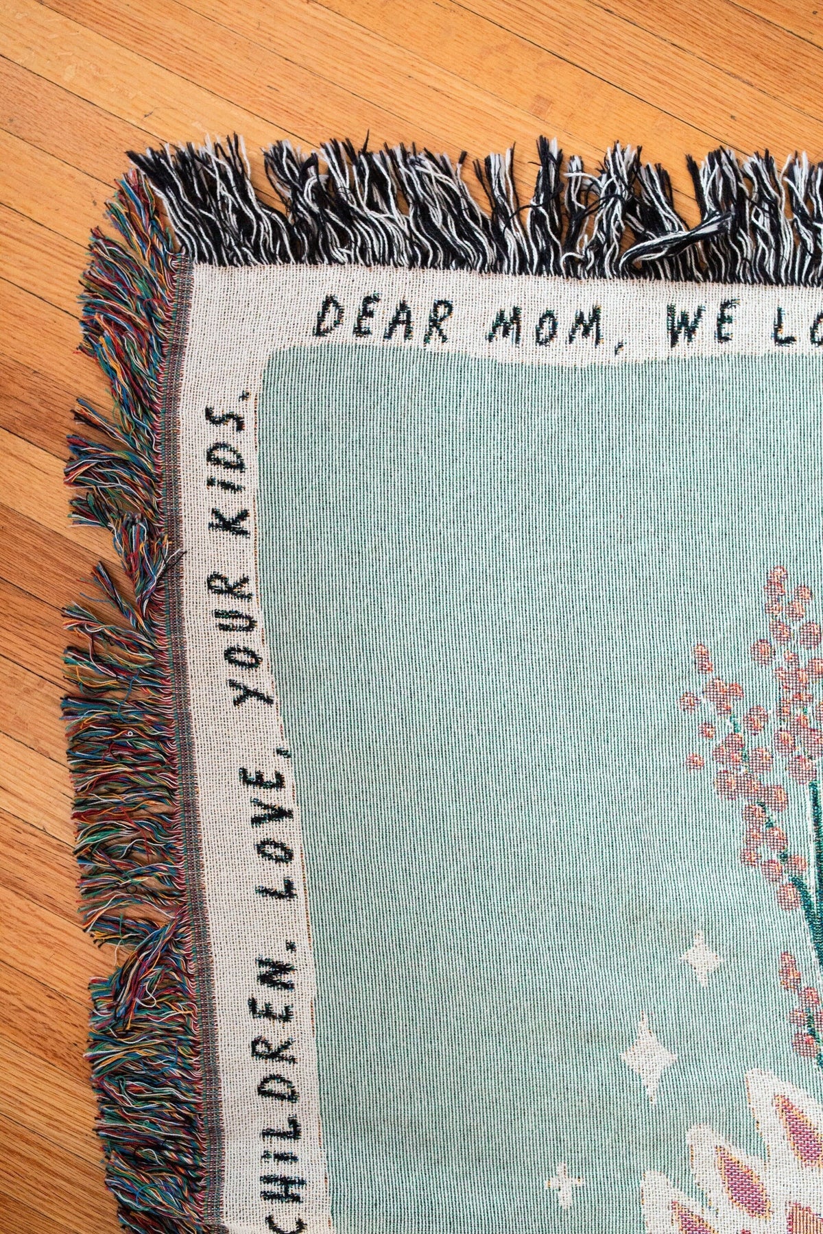 Personalized Floral Woven Blanket