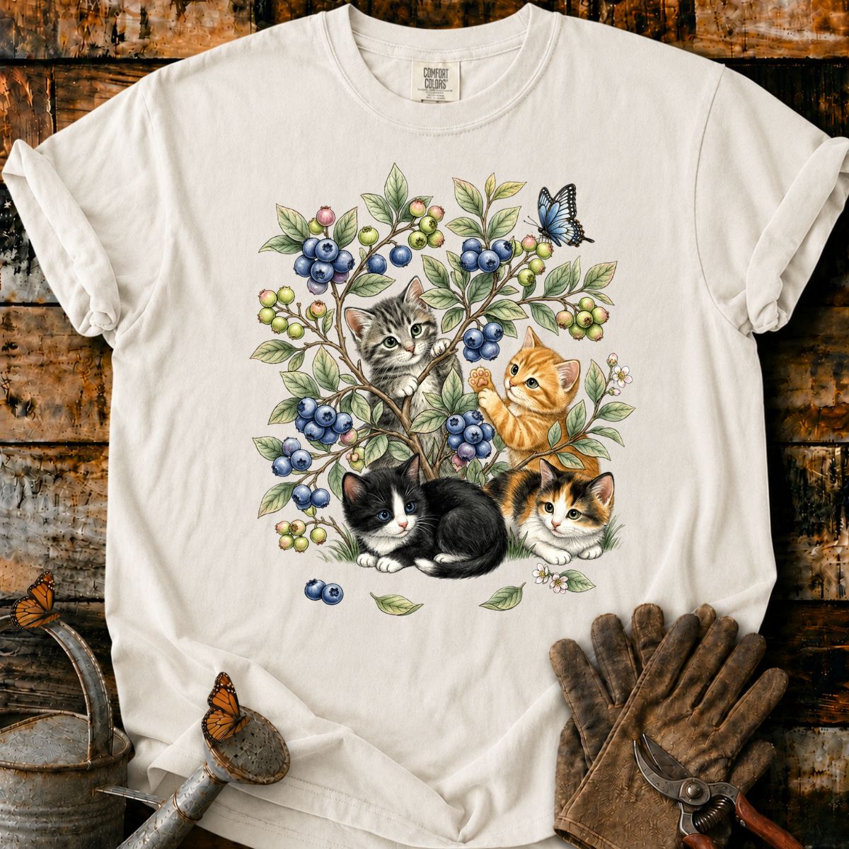 Kittens Among Blueberries T-Shirt