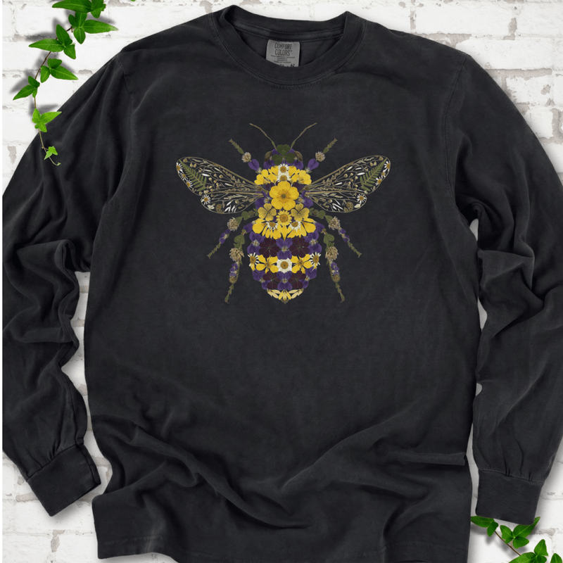 Wildflower Bee Long Sleeve T-Shirt