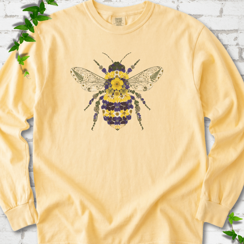 Wildflower Bee Long Sleeve T-Shirt