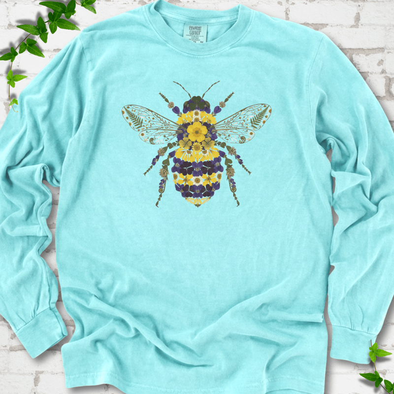 Wildflower Bee Long Sleeve T-Shirt