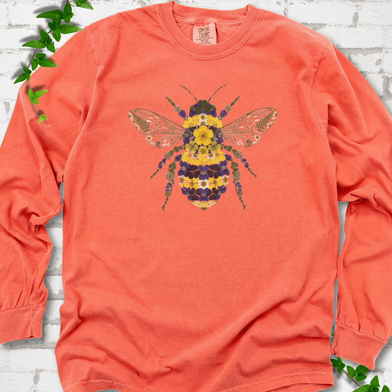 Wildflower Bee Long Sleeve T-Shirt