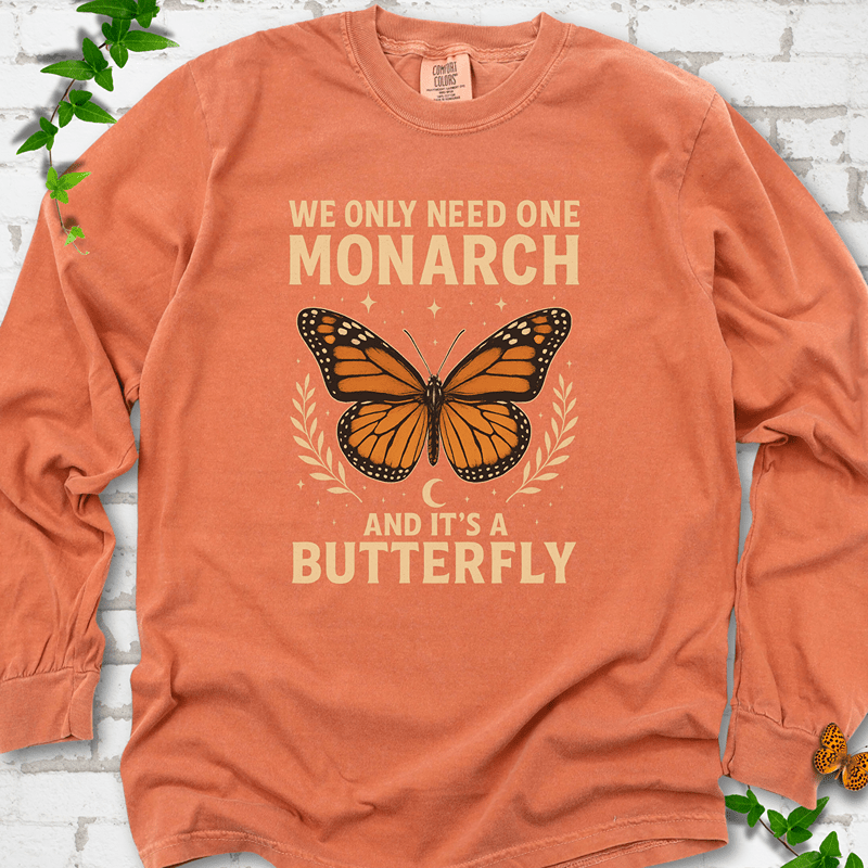 One Monarch Butterfly Long Sleeve T-Shirt