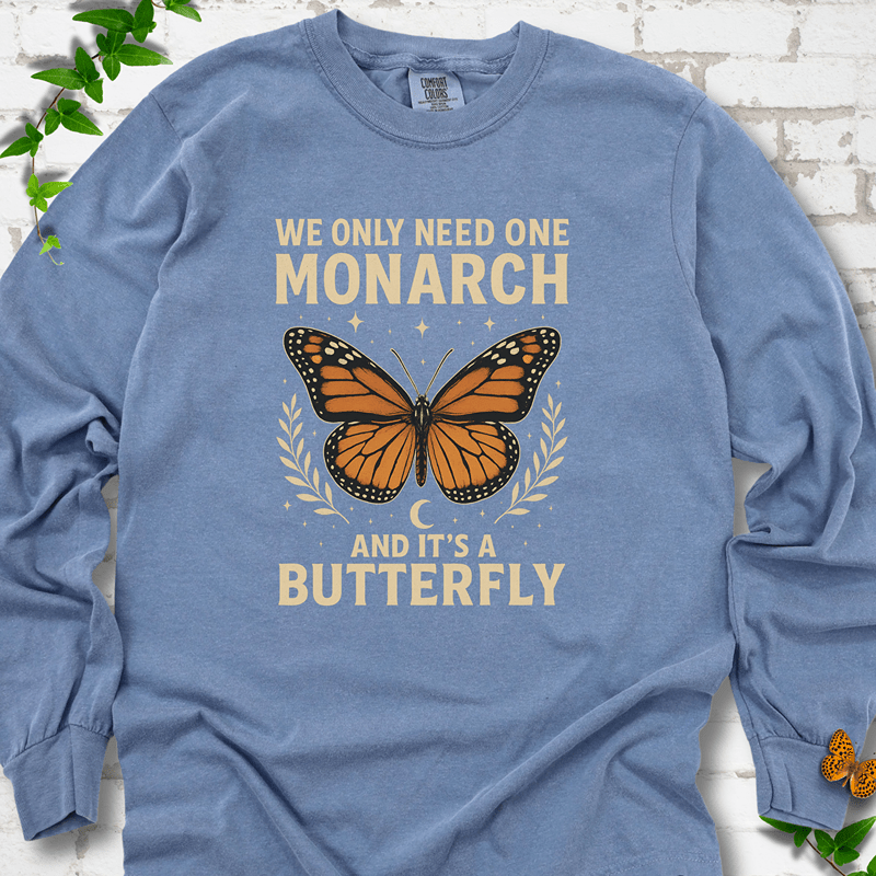 One Monarch Butterfly Long Sleeve T-Shirt