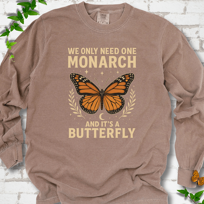 One Monarch Butterfly Long Sleeve T-Shirt