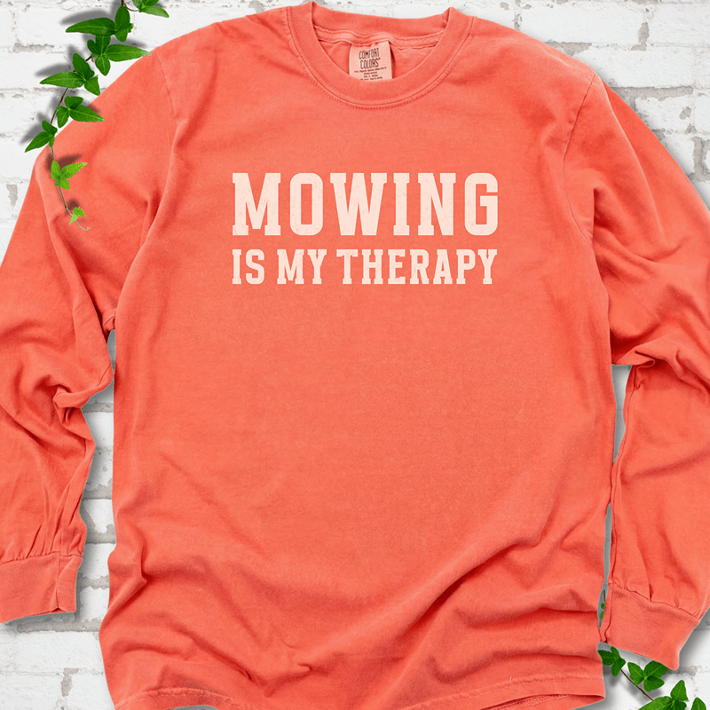 Mowing Is My Therapy LS T-Shirt
