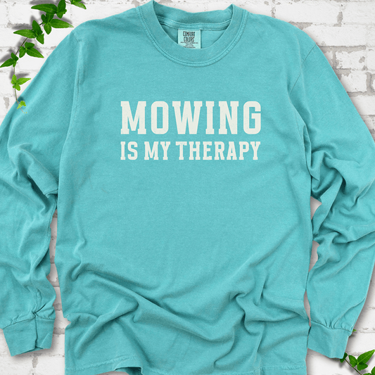 Mowing Is My Therapy LS T-Shirt