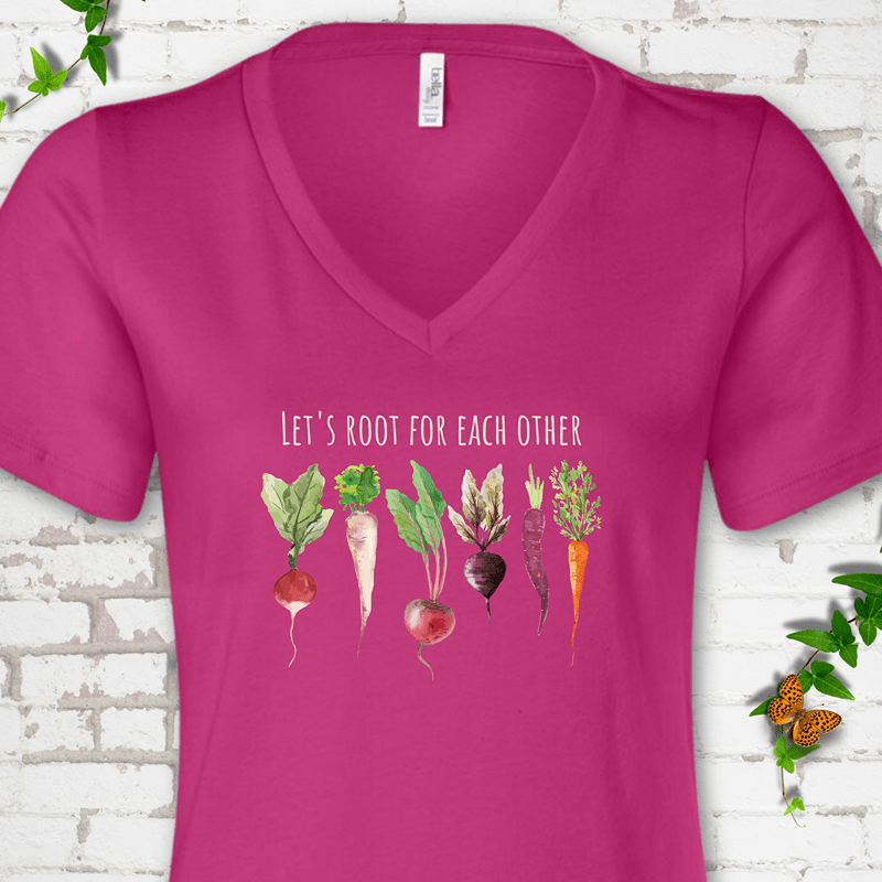 Let's Root V-Neck Tee