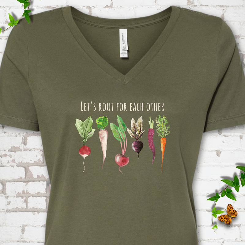 Let's Root V-Neck Tee