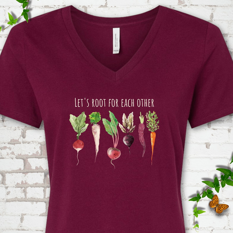 Let's Root V-Neck Tee