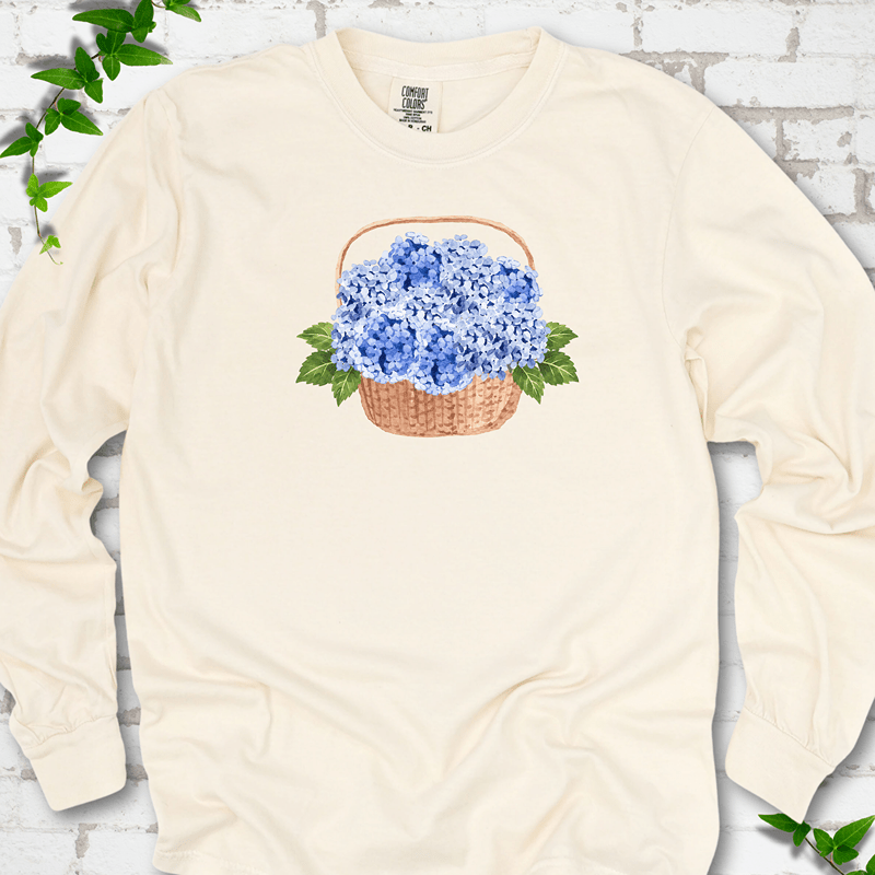 Hydrangea Basket LS T-Shirt