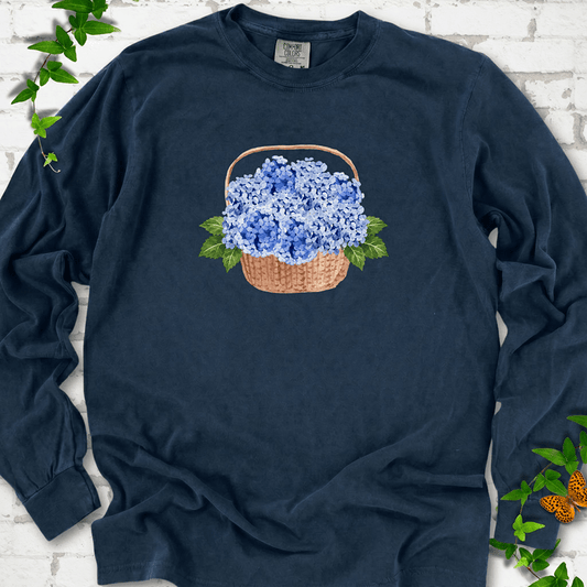 Hydrangea Basket LS T-Shirt