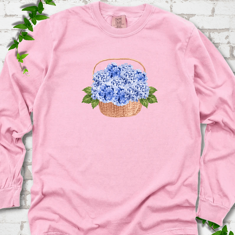 Hydrangea Basket LS T-Shirt
