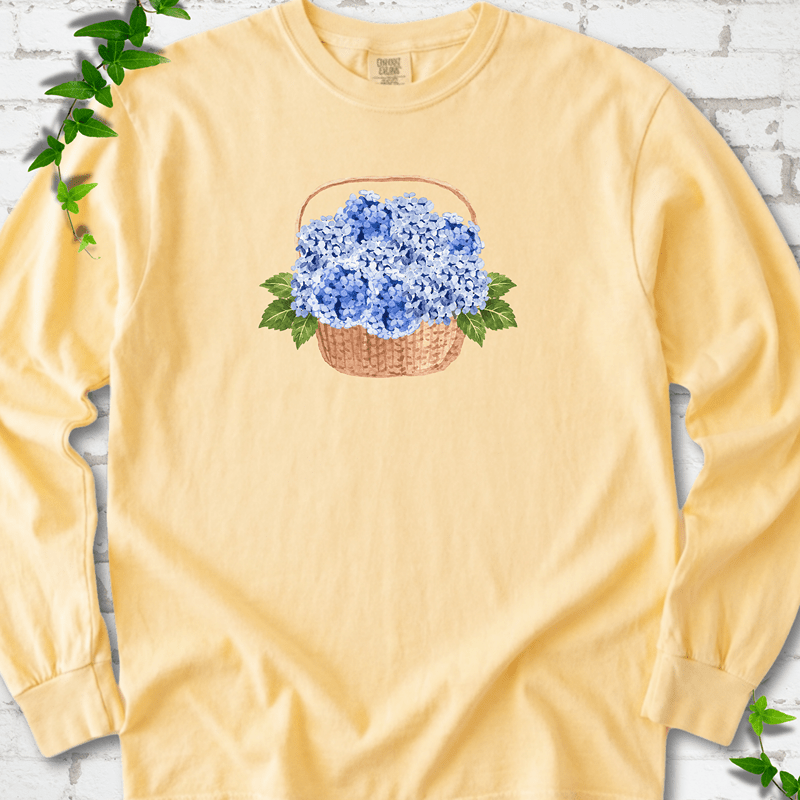 Hydrangea Basket LS T-Shirt