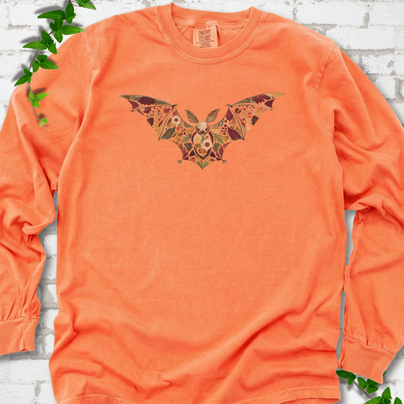 Pressed Flower Bat LS T-Shirt