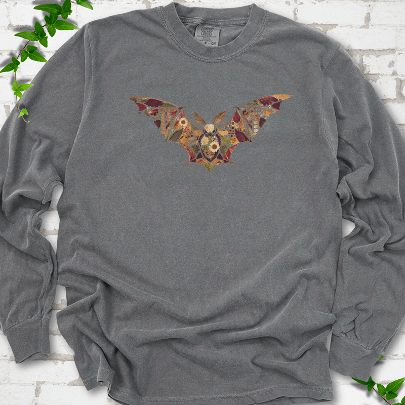 Pressed Flower Bat LS T-Shirt