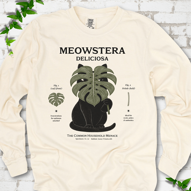 Meowstera LS T-Shirt