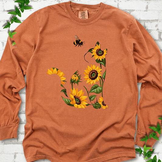 Sunflower Cat LS T-Shirt