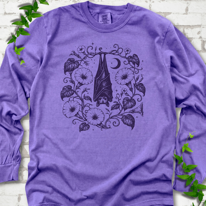 Moon Garden Bat LS T-Shirt