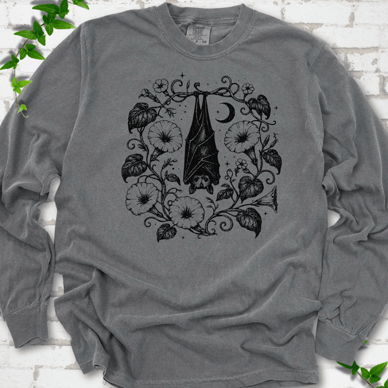 Moon Garden Bat LS T-Shirt
