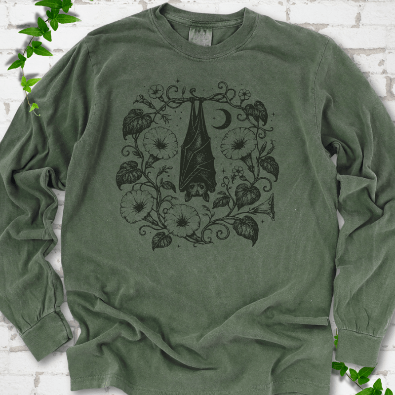 Moon Garden Bat LS T-Shirt