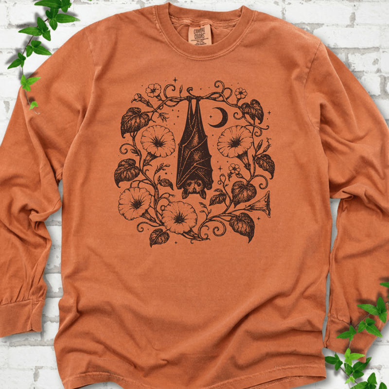 Moon Garden Bat LS T-Shirt