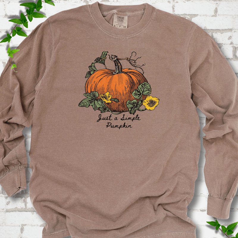 Just a Simple Pumpkin LS T-Shirt