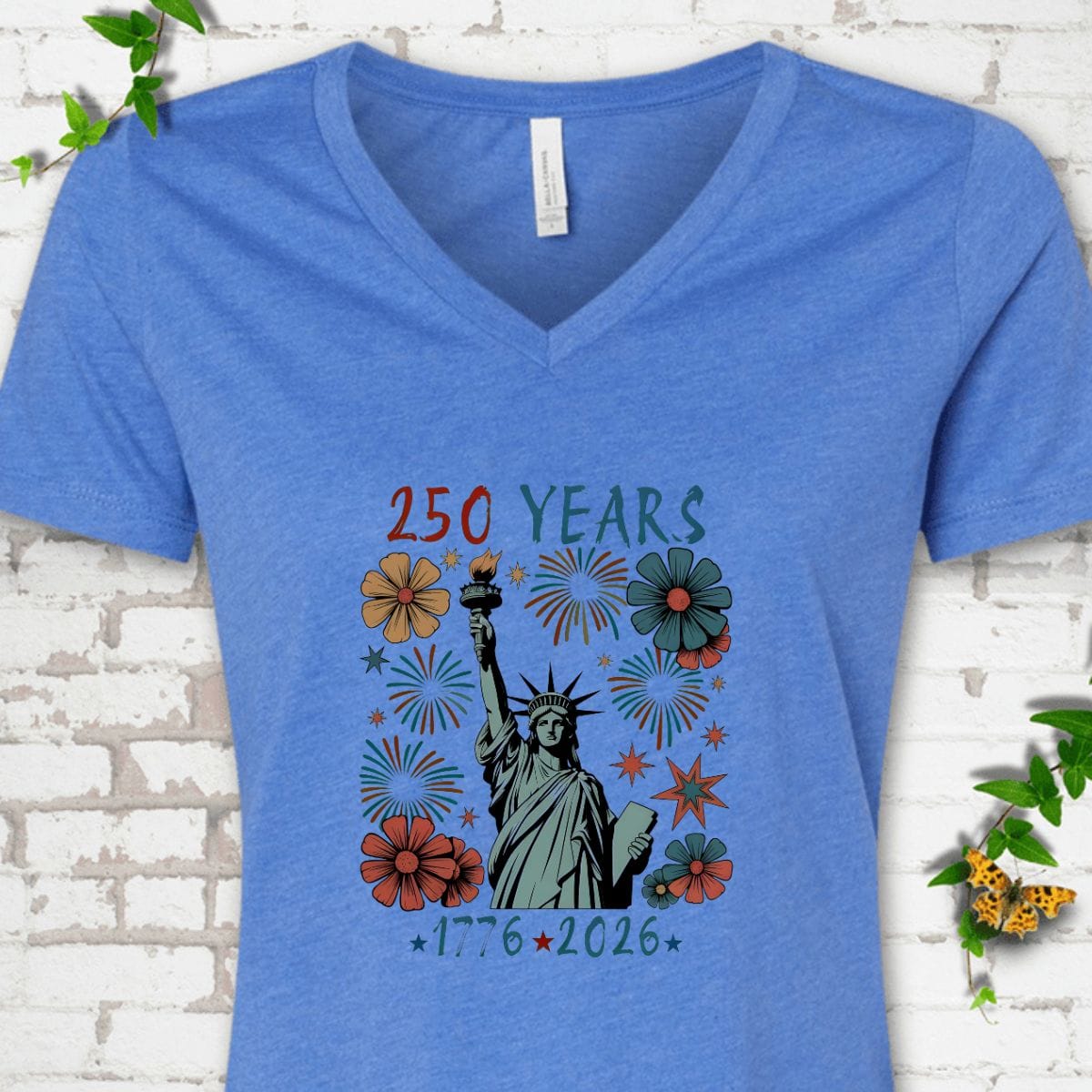 250 Years America V-Neck T-Shirt