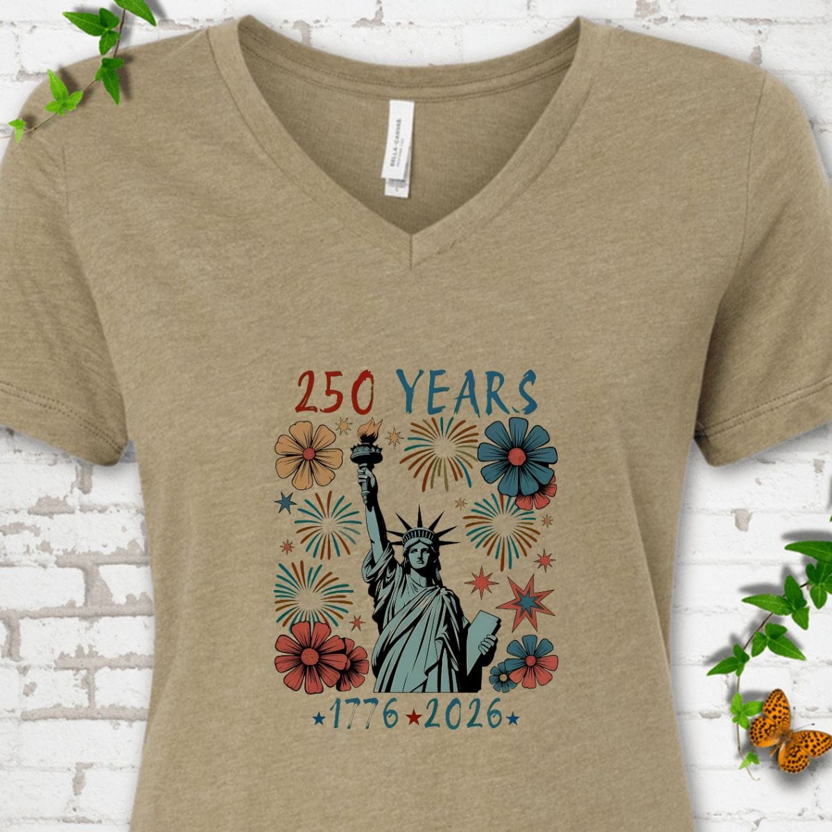 250 Years America V-Neck T-Shirt