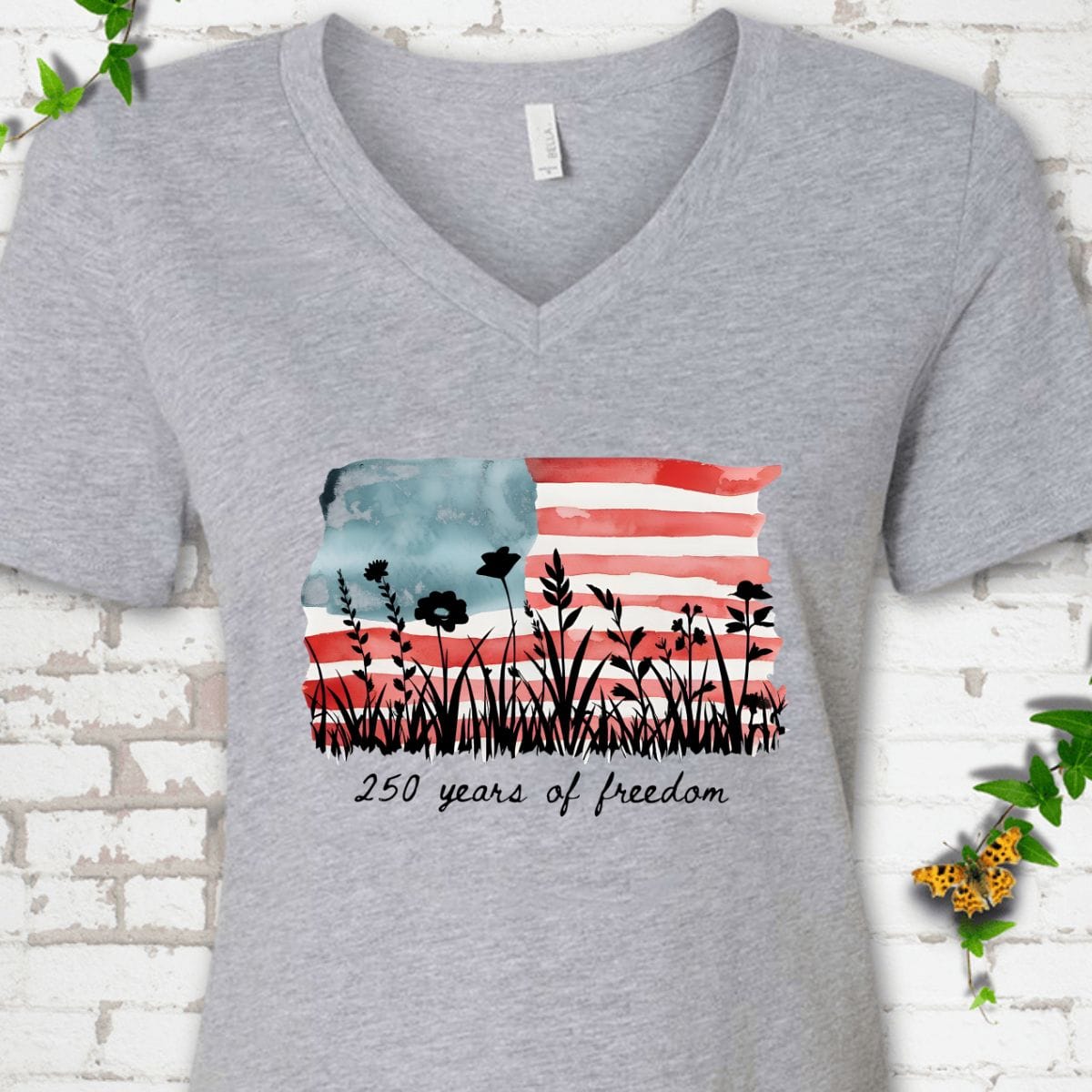 250 Years of Freedom V-Neck T-Shirt
