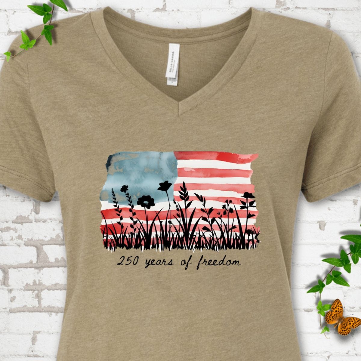 250 Years of Freedom V-Neck T-Shirt