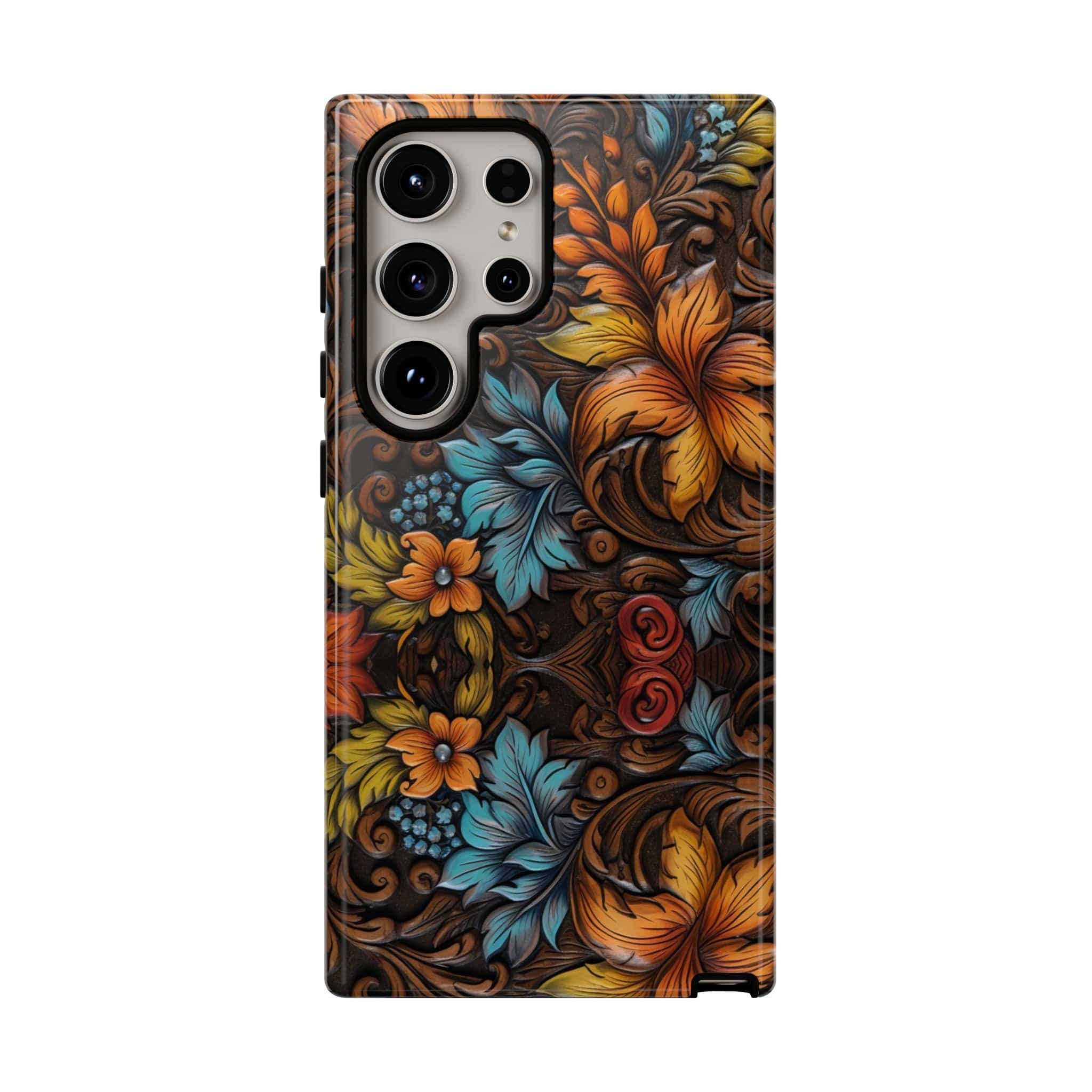 Floral Wood-Print Phone Case
