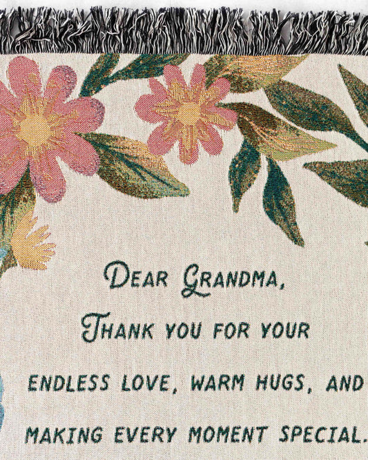 Personalized Grandma Message Blanket