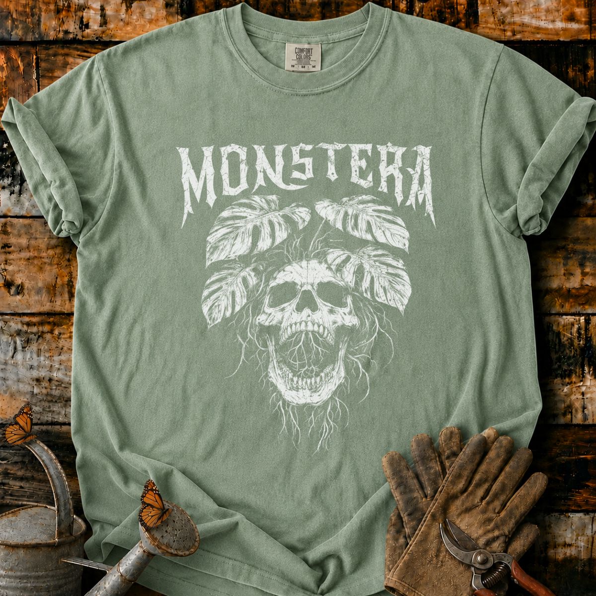 Monstera Skull Horror Metal T-Shirt