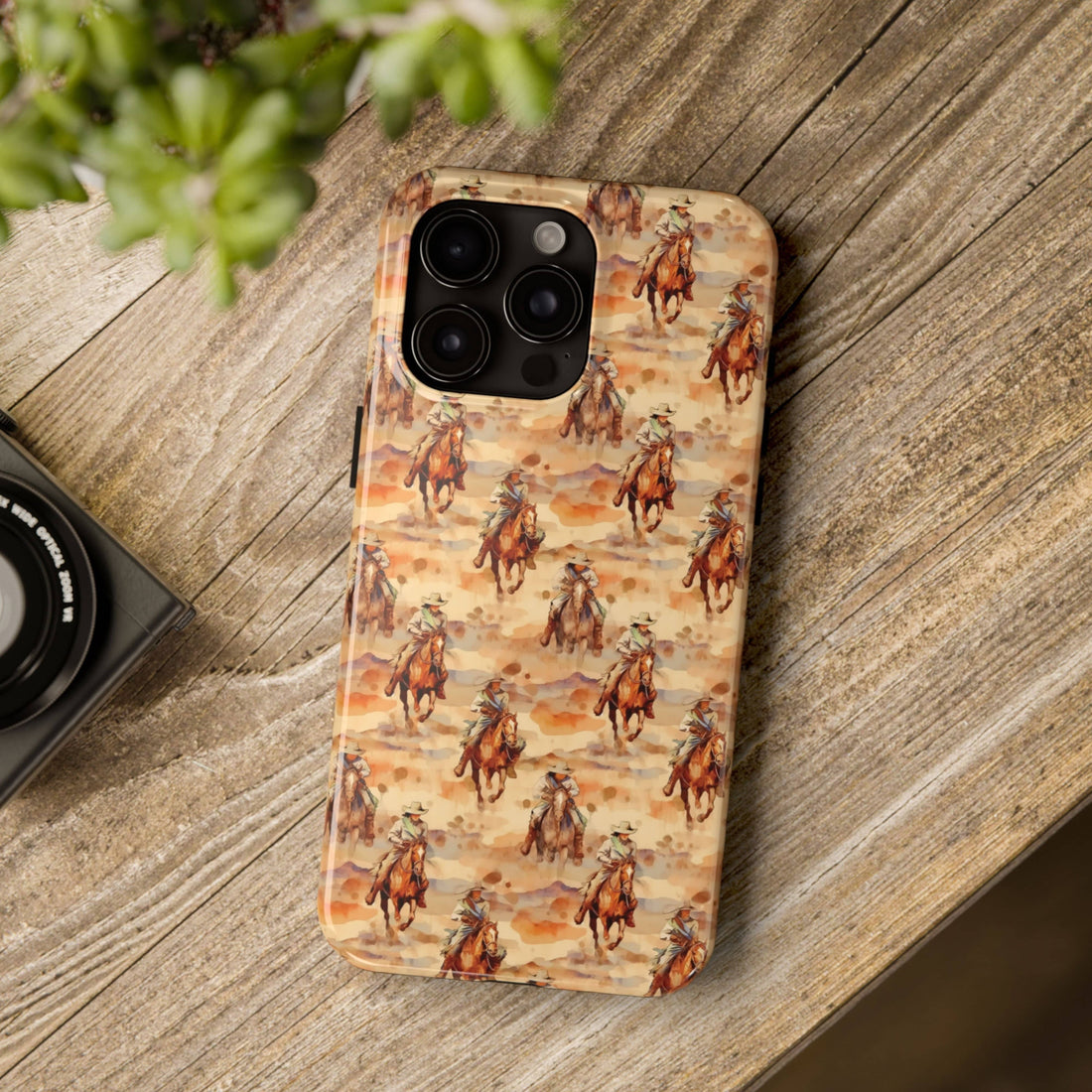 Western Horse Pattern Phone Case