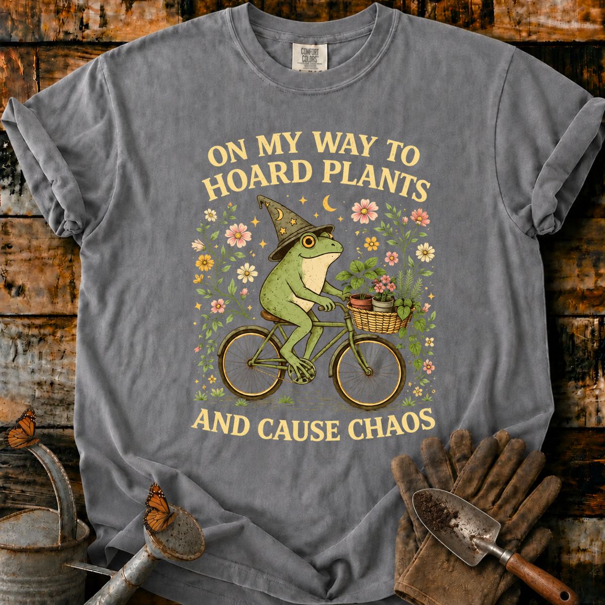 Frog Witch’s Botanical Bicycle Adventure T-Shirt