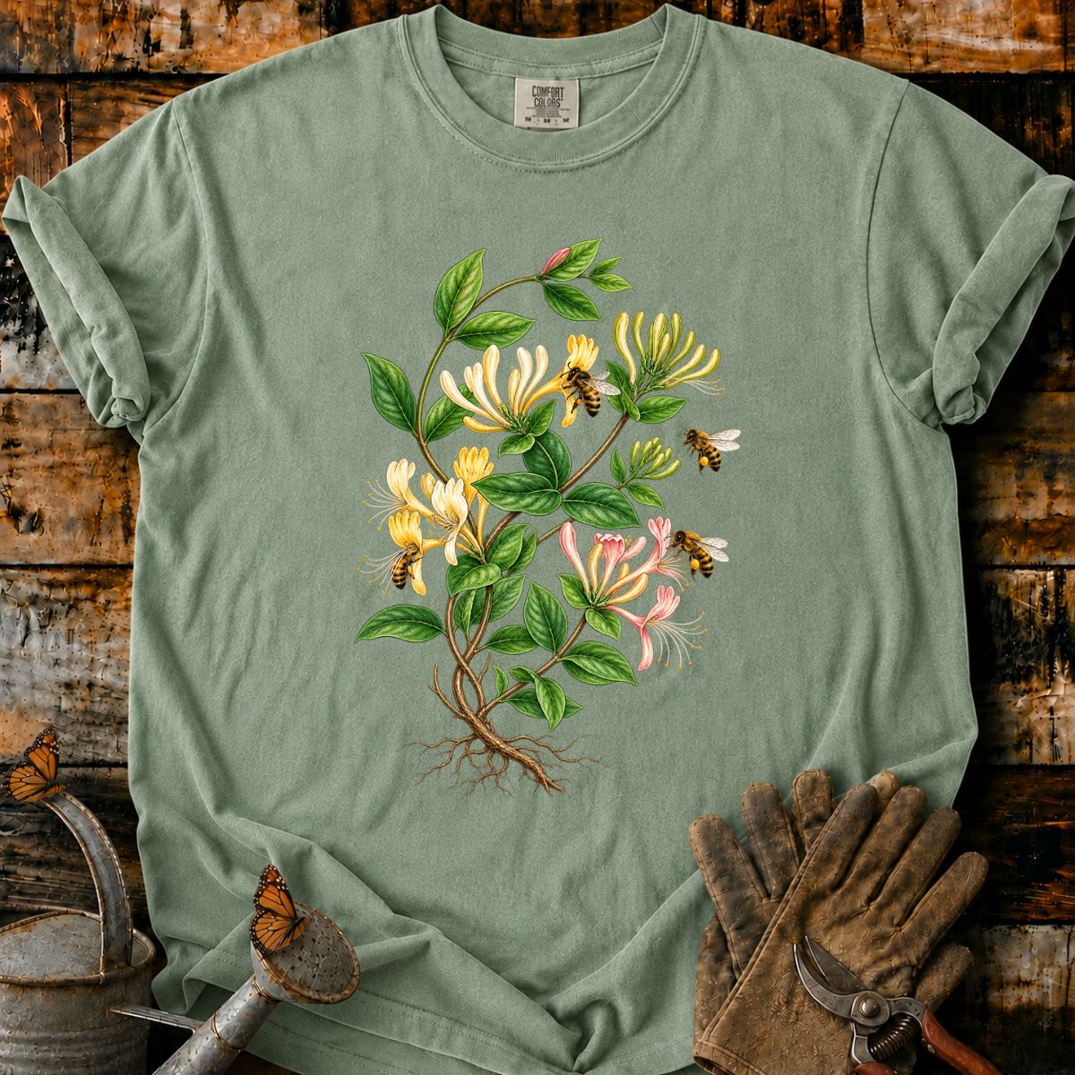 Vintage Honeysuckle Botanical T-Shirt