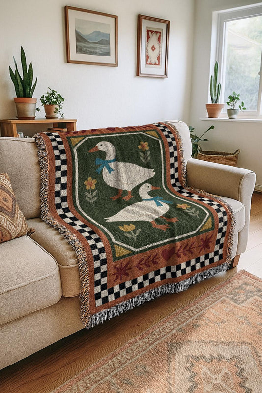 Primitive Goose Farmhouse Throw
