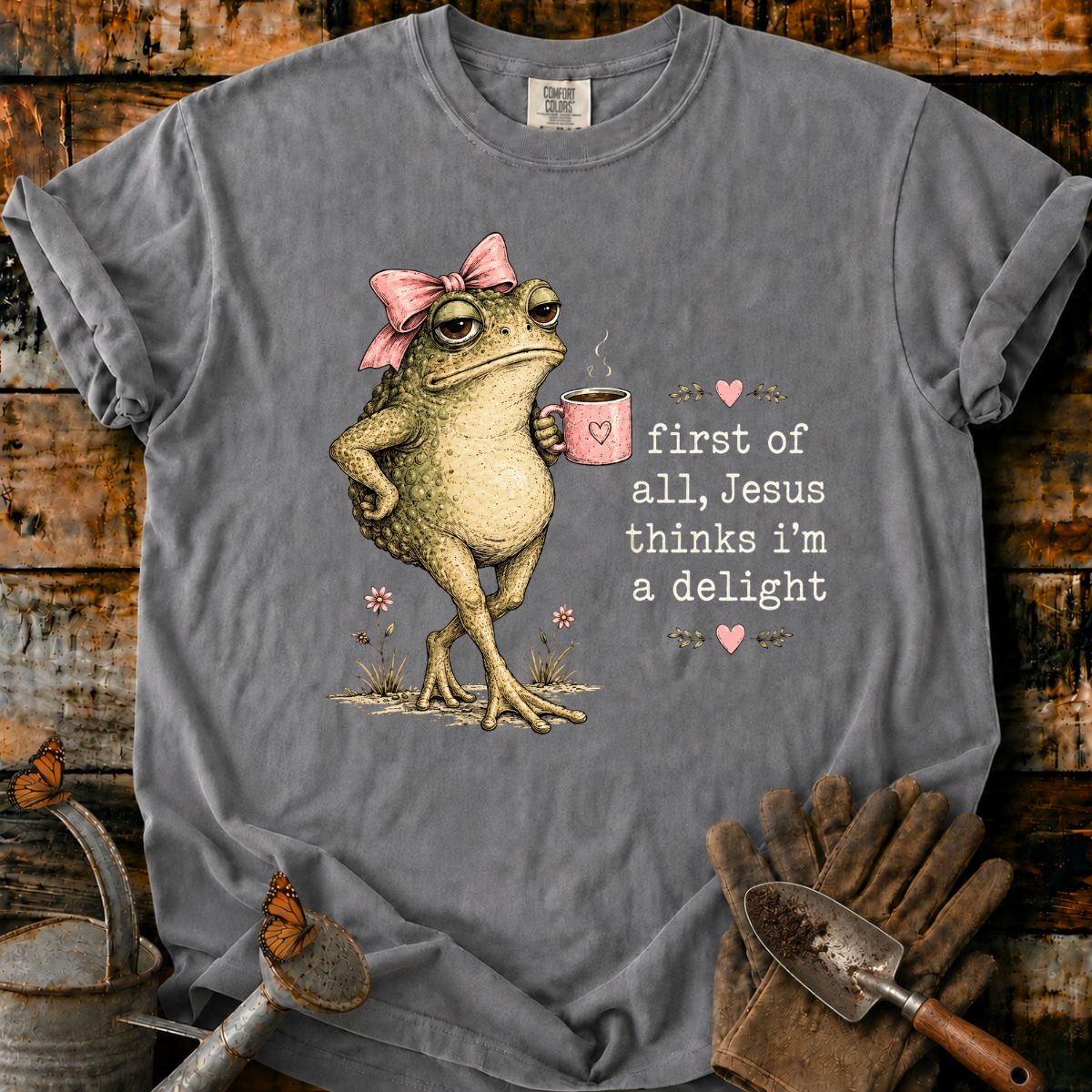 Sassy Toad with Coffee and Joy T-Shirt